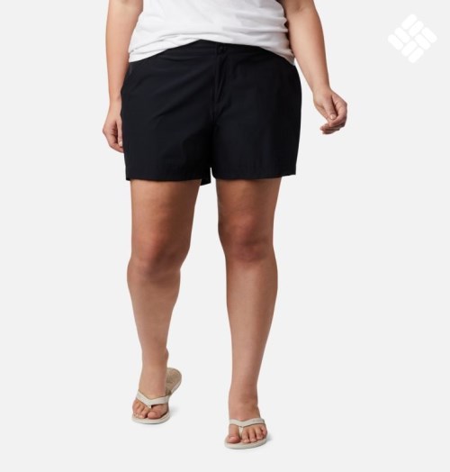 Women's Columbia PFG Coral Point III Shorts Black | Plus Size CA-D810L